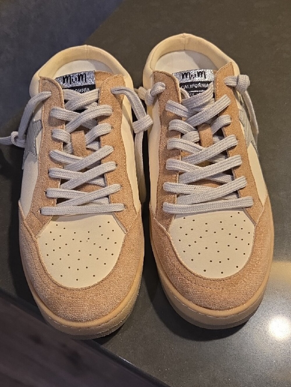 Mi.iM Women's Casual Star-Accent Slip-On Sneakers - Beige/Tan - Picture 3 of 5